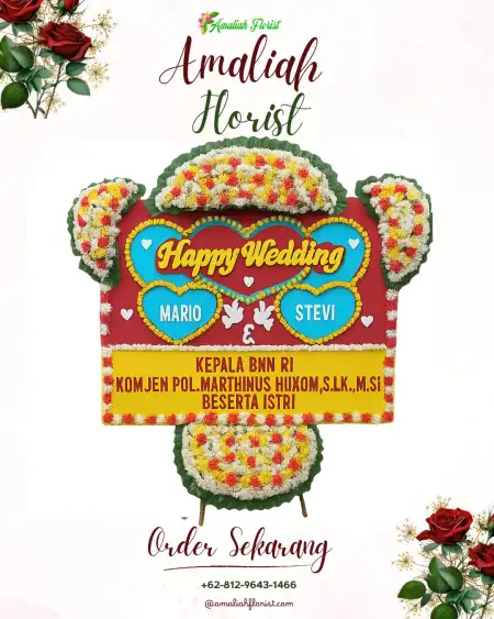 Papan Bunga Pernikahan Danau Seluluk
